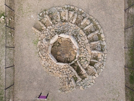 Vista aérea del Yacimiento Megalítico de Ca Na Costa, Formentera