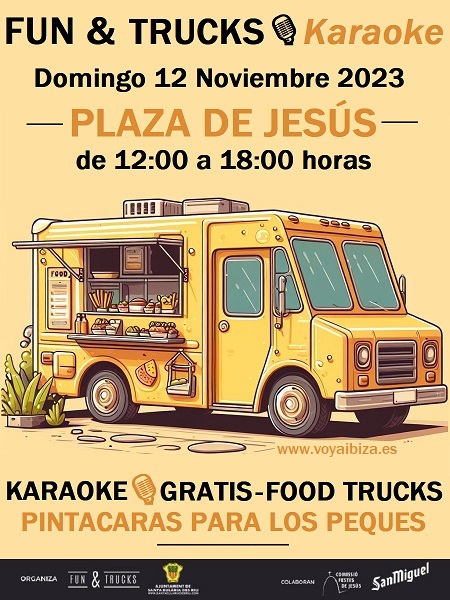 FUN & TRUCKS KARAOKE 2023 en Plaza de Jesús, Santa Eulalia del Río, Ibiza (Eivissa)