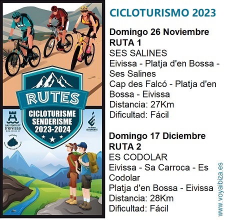 RUTAS DE CICLOTURISMO IBIZA 2023 - 2024