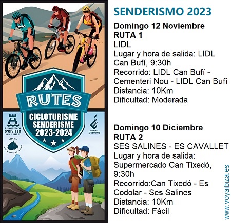 RUTAS DE SENDERISMO IBIZA 2023 - 2024