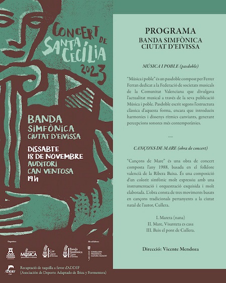 CONCIERTO DE SANTA CECILIA en CAN VENTOSA (Ibiza): Banda Sinfónica Ciutat d'Eivissa
