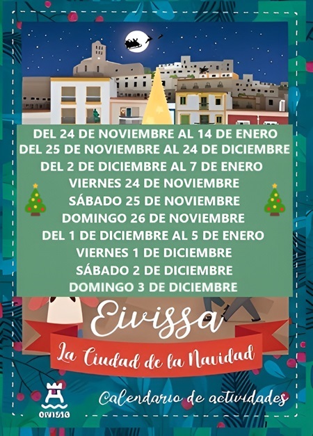 Festes de Nadal 2023 Eivissa (Ibiza): Programa de Actividades Fechas