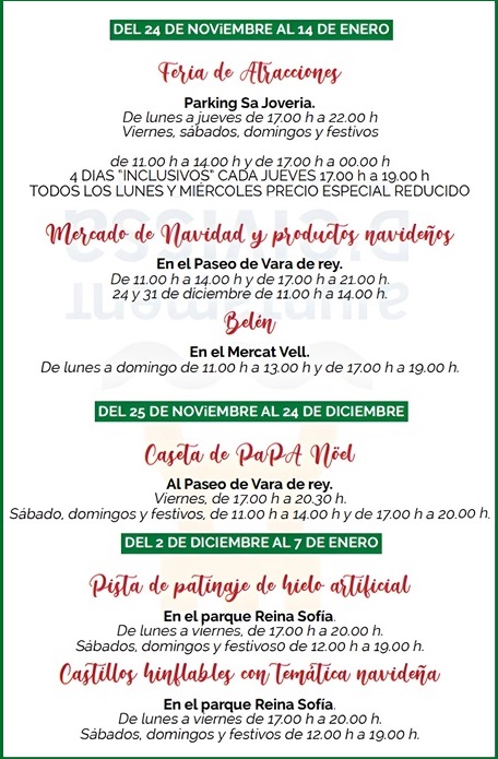 Festes de Nadal 2023 Eivissa (Ibiza): Programa de Actividades 1