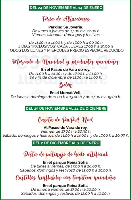 Festes de Nadal 2023 Eivissa (Ibiza): Programa de Actividades 1