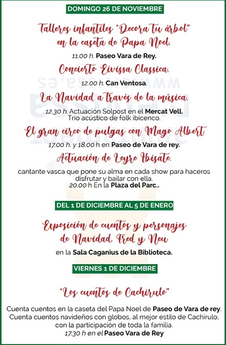 Festes de Nadal 2023 Eivissa (Ibiza): Programa de Actividades 3