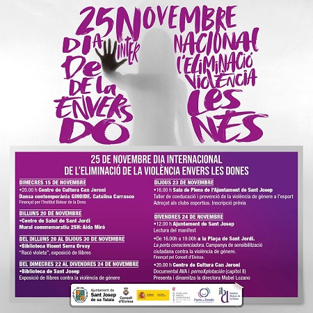DÍA INTERNACIONAL de la ELIMINACIÓN de la VIOLENCIA CONTRA la MUJER: SANT JOSEP DE SA TALAIA