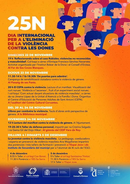 DÍA INTERNACIONAL de la ELIMINACIÓN de la VIOLENCIA CONTRA la MUJER: SANT ANTONI DE PORTMANY