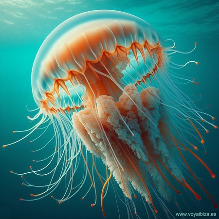 Medusas en Ibiza. Borns (Borms) a Eivissa: Rhizostoma pulmo