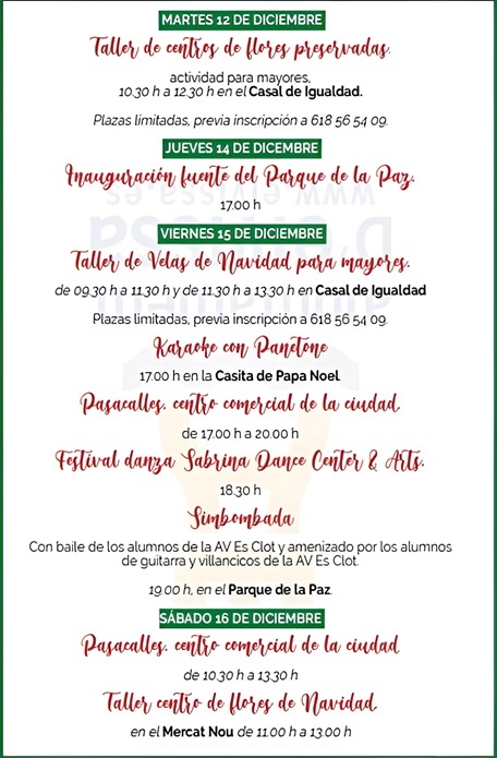 Festes de Nadal 2023 Eivissa (Ibiza): Programa de Actividades 1