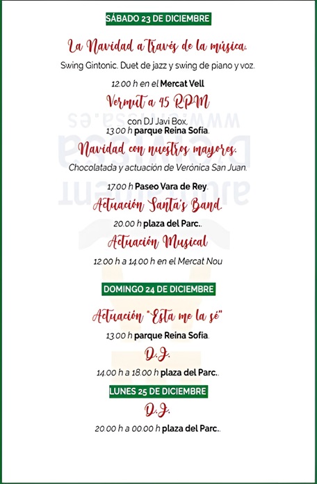 Festes de Nadal 2023 Eivissa (Ibiza): Programa de Actividades 5