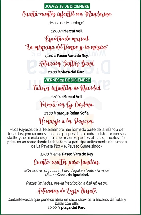 Festes de Nadal 2023 Eivissa (Ibiza): Programa de Actividades 3