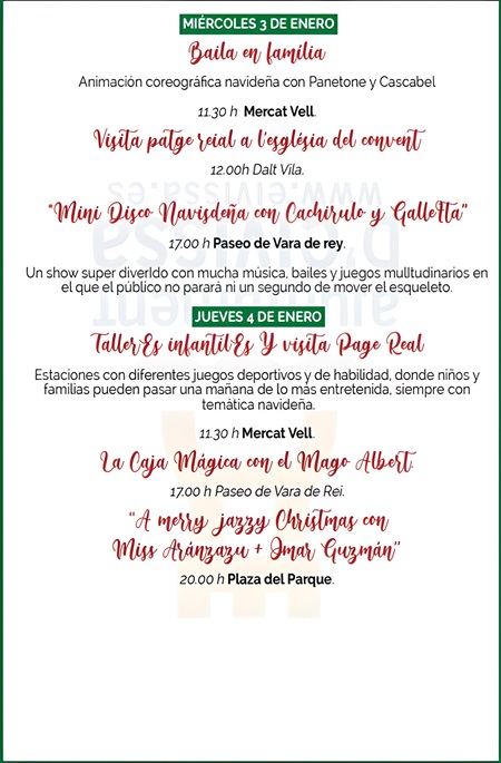 Festes de Nadal 2023 Eivissa (Ibiza): Programa de Actividades 2