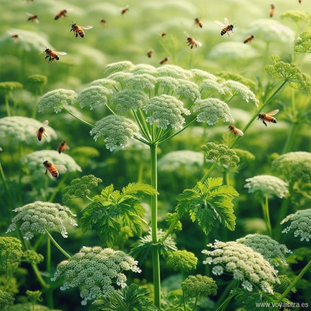 Pimpinella anisum L. (anís, matalahúva, matalahúga, matahalúa en castellano, y anís, batafaluga, matafaluga, batafalua en catalán)