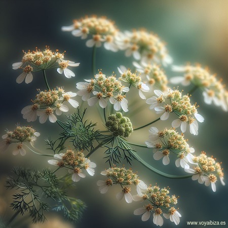 Pimpinella anisum L. (anís, matalahúva, matalahúga, matahalúa en castellano, y anís, batafaluga, matafaluga, batafalua en catalán)