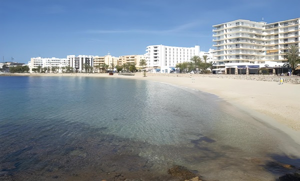 Platja de Santa Eulària des Riu. Eivissa, Ibiza