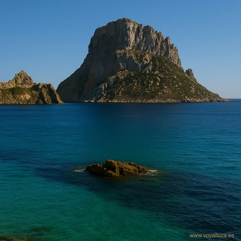 Vista de Es Vedrà y Es Vedranell en San José, Ibiza (Eivissa)