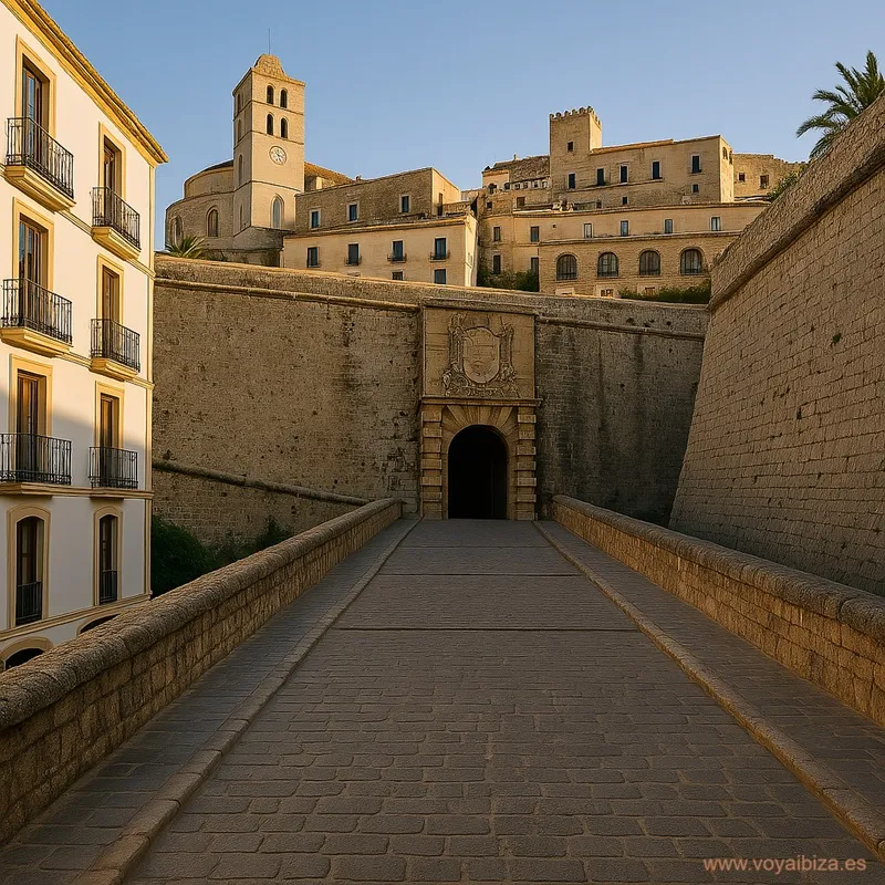 Vista del Portal de ses Taules en Ibiza (Eivissa)