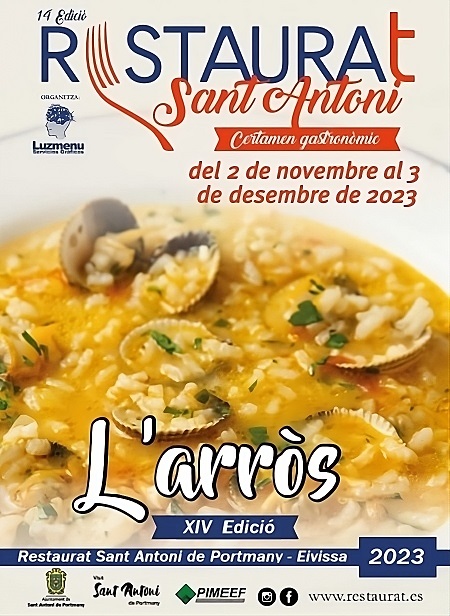 RESTAURAT SANT ANTONI: XIV Certamen gastronómico del 2 Noviembre a 3 Diciembre 2023 en Sant Antoni de Portmany, Ibiza (Eivissa)