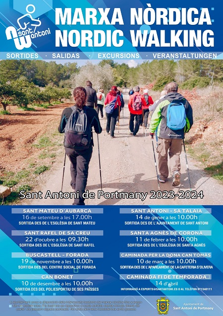 MARCHA NÓRDICA - MARXA NÒRDICA - NORDIC WALKING: Sant Antoni de Portmany, Ibiza. 2023 y 2024