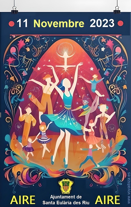AIRE. ESPECTÁCULO DE DANZA PÚBLICO FAMILIAR: 11 Noviembre 2023. Palacio de Congresos, Santa Eulària des Riu, Ibiza (Eivissa)