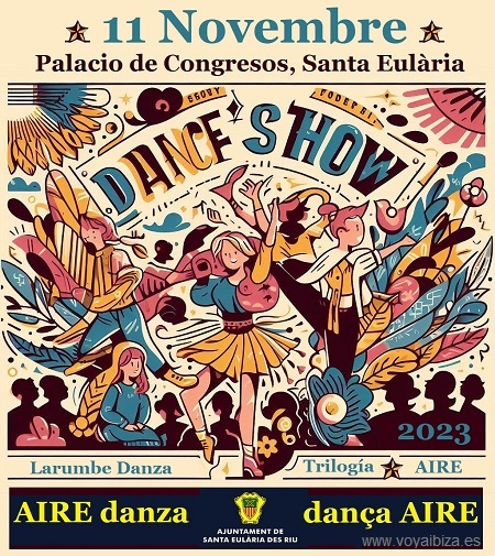 AIRE. ESPECTÁCULO DE DANZA PÚBLICO FAMILIAR: 11 Noviembre 2023. Palacio de Congresos, Santa Eulària des Riu, Ibiza (Eivissa)