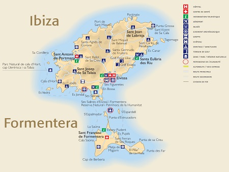 Mapa servicios Ibiza y Formentera
