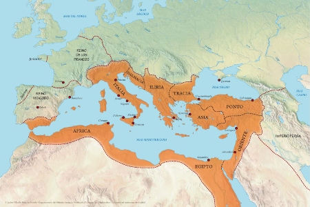 Época Bizantina en Ibiza: Mapa del Imperio Bizantino
