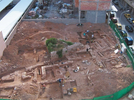 Hort des Palmer: Vista aérea del yacimiento desde el sector noroeste durante las excavaciones