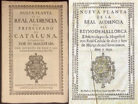 Decretos de Nueva Planta: Catalunya y Mallorca