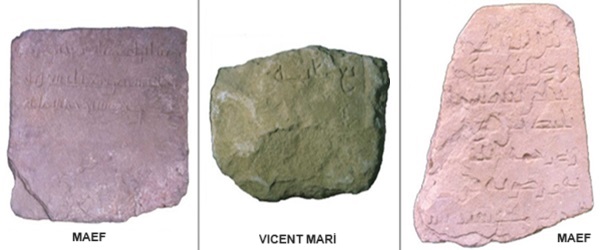 Lápidas y fragmento de lápida