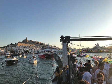 Fiesta del Carmen: barcos puerto de Ibiza