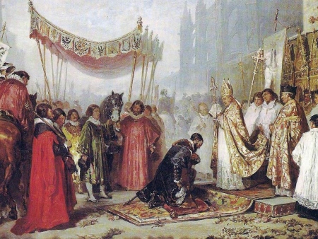 Rey Carlos ante el Papa