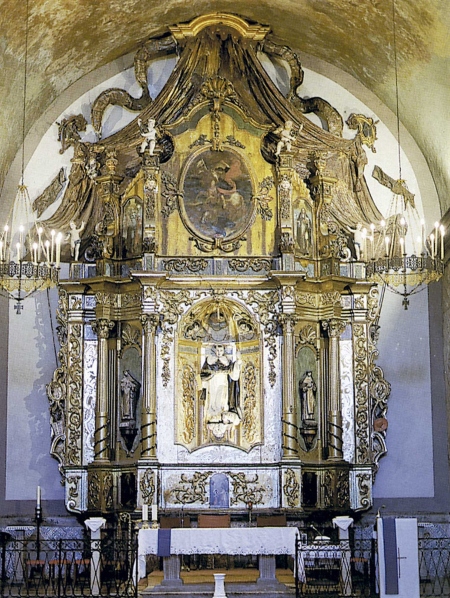 Retablo mayor de la iglesia del Convent, hecho en el s. XVII en Génova