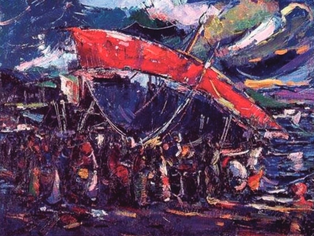 Pintura imagen marinera (1958)